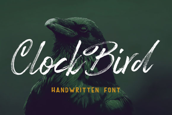 Clock Bird: A Handwritten Font for Creative Projects
